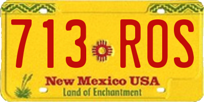 NM license plate 713ROS