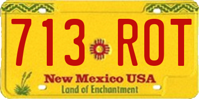 NM license plate 713ROT
