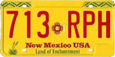 NM license plate 713RPH