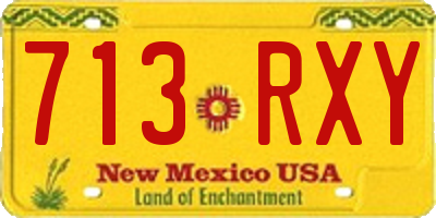 NM license plate 713RXY