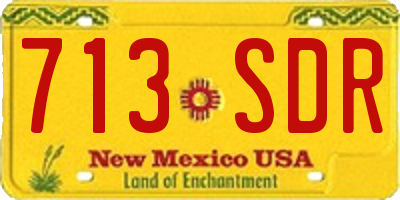 NM license plate 713SDR