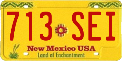 NM license plate 713SEI