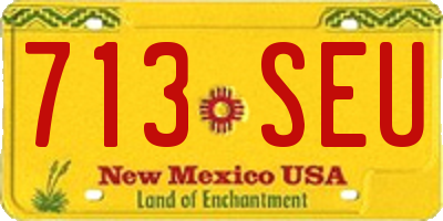 NM license plate 713SEU