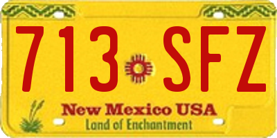 NM license plate 713SFZ