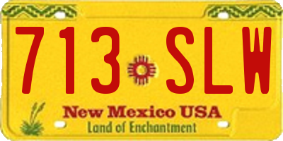 NM license plate 713SLW