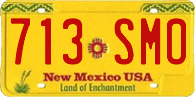 NM license plate 713SMO