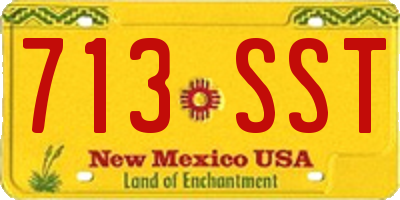 NM license plate 713SST