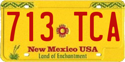 NM license plate 713TCA