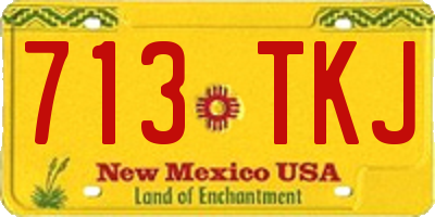 NM license plate 713TKJ