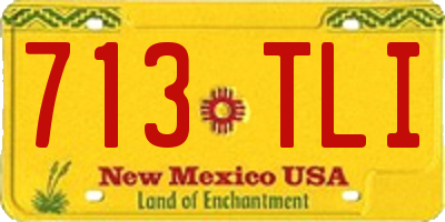 NM license plate 713TLI