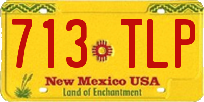 NM license plate 713TLP