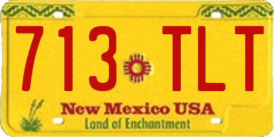 NM license plate 713TLT
