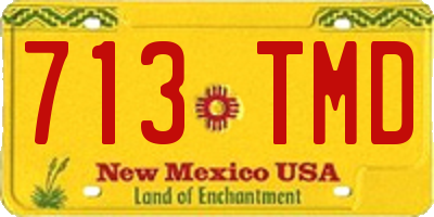 NM license plate 713TMD