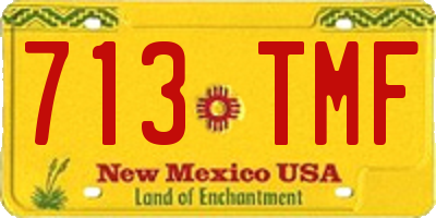 NM license plate 713TMF