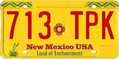 NM license plate 713TPK