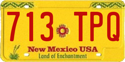 NM license plate 713TPQ