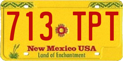 NM license plate 713TPT