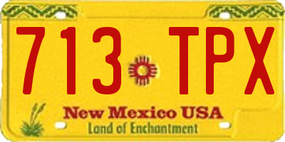 NM license plate 713TPX