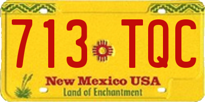 NM license plate 713TQC