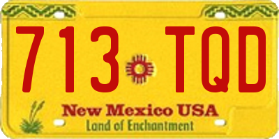 NM license plate 713TQD