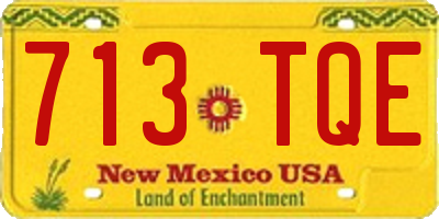 NM license plate 713TQE