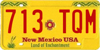 NM license plate 713TQM