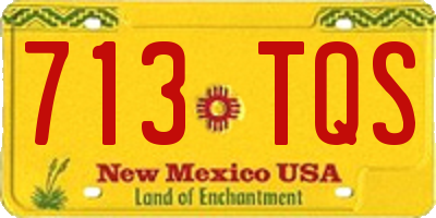 NM license plate 713TQS