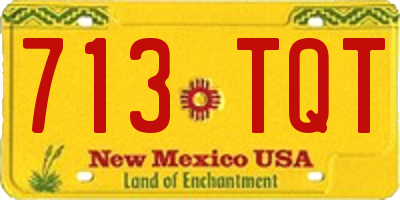 NM license plate 713TQT