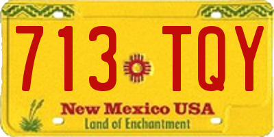 NM license plate 713TQY