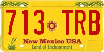 NM license plate 713TRB