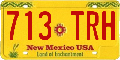 NM license plate 713TRH