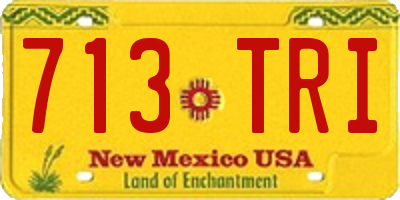 NM license plate 713TRI