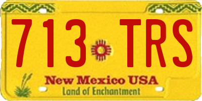 NM license plate 713TRS