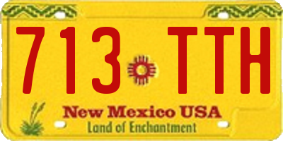 NM license plate 713TTH