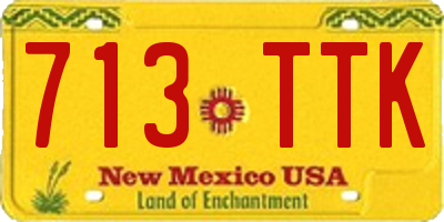 NM license plate 713TTK