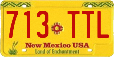 NM license plate 713TTL