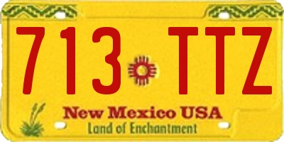 NM license plate 713TTZ