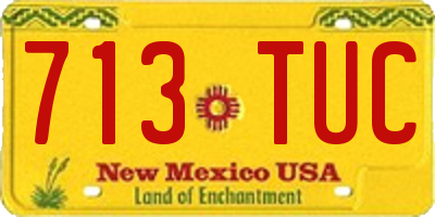NM license plate 713TUC