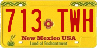 NM license plate 713TWH