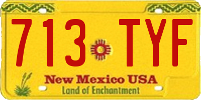 NM license plate 713TYF