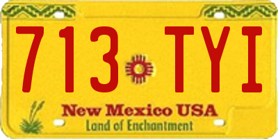 NM license plate 713TYI