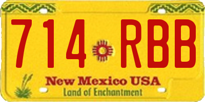NM license plate 714RBB