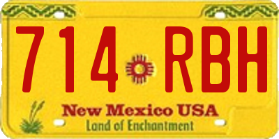 NM license plate 714RBH