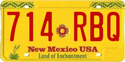 NM license plate 714RBQ