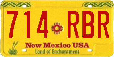 NM license plate 714RBR