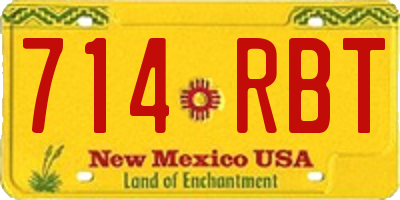 NM license plate 714RBT