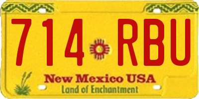 NM license plate 714RBU