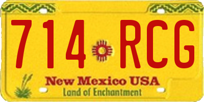 NM license plate 714RCG