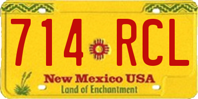 NM license plate 714RCL