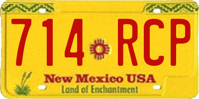 NM license plate 714RCP